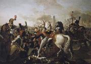 Pierre Gautherot Napoleon Ier, blesse au pied devant Ratisbonne, est soigne par le chirurgien Yvan, 23 avril 1809 France oil painting artist